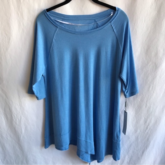 Calvin Klein Performance NWT asymmetrical blue top, size L - Picture 1 of 8